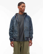 Denim Zip-Up Hoodi
