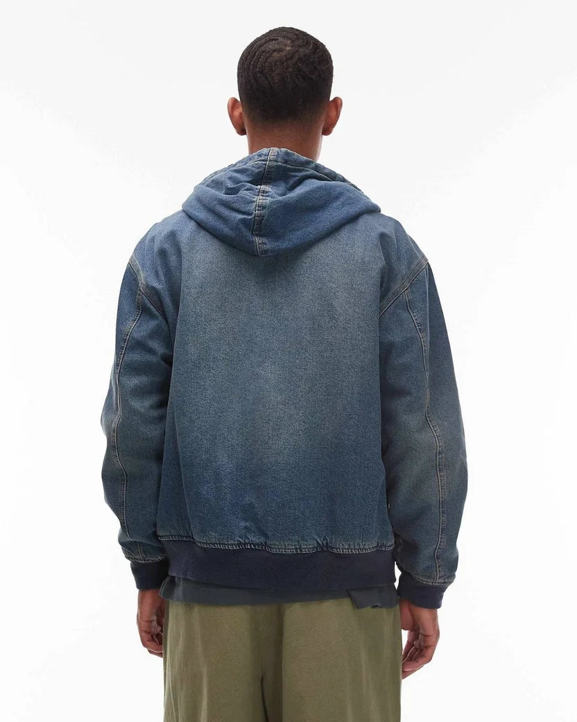 Relaxed Denim Hoodie Jacket