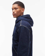 Denim Zip-Up Hoodi