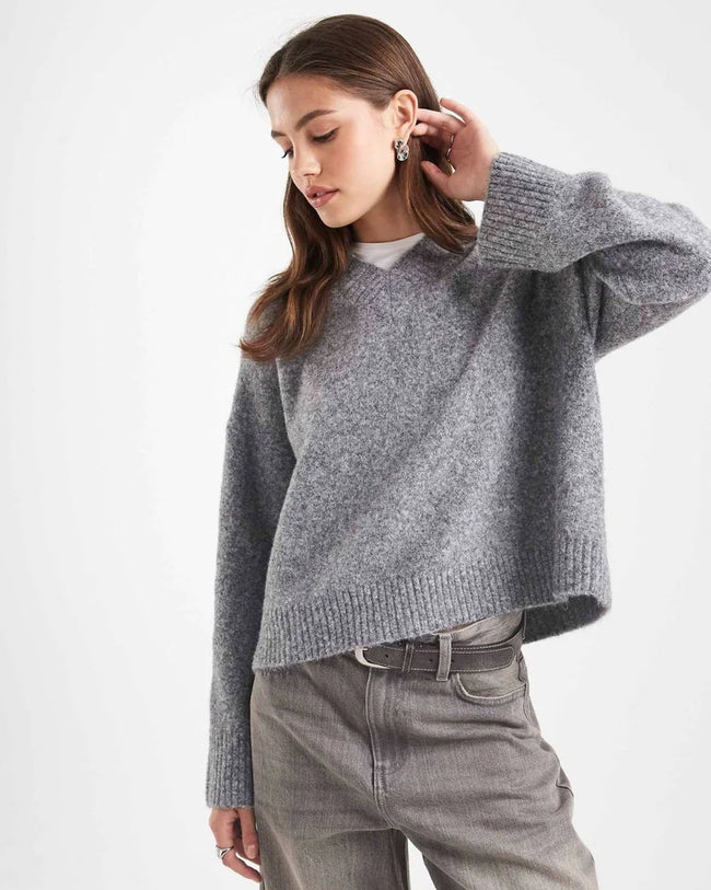 V-Neck Wool Blend Sweater Main Image
