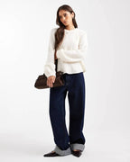 Cinched Waist Knit Sweater