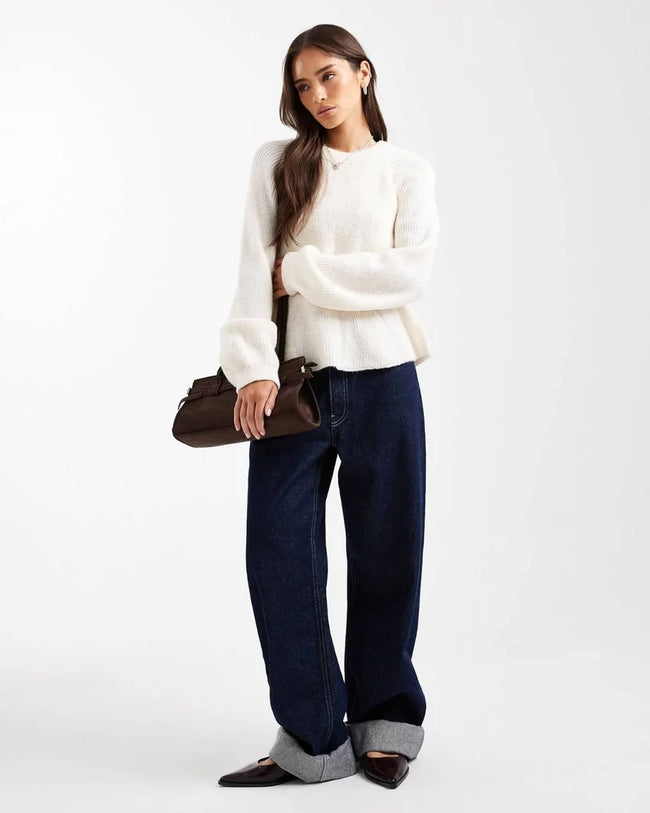 Cinched Waist Knit Sweater Main Image