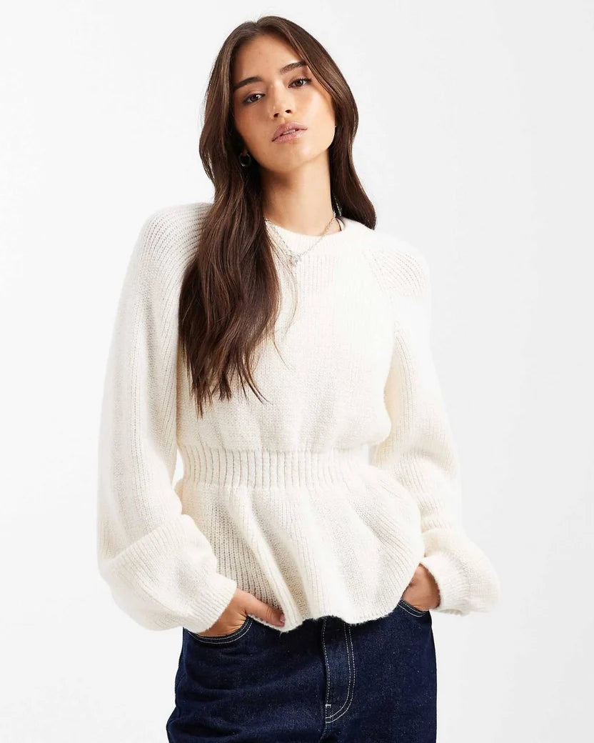 Cinched Waist Knit Sweater