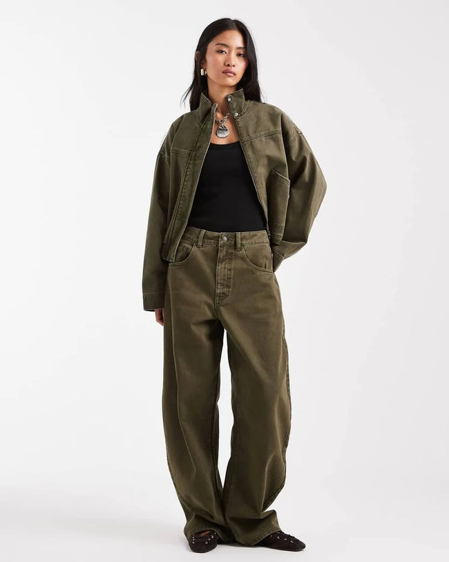 Relaxed Utility Wide-Leg Pants Hover Image
