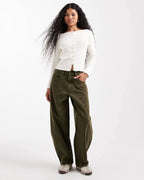 Relaxed Utility Wide-Leg Pants