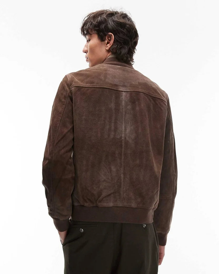 Classic Suede Bomber Jacket