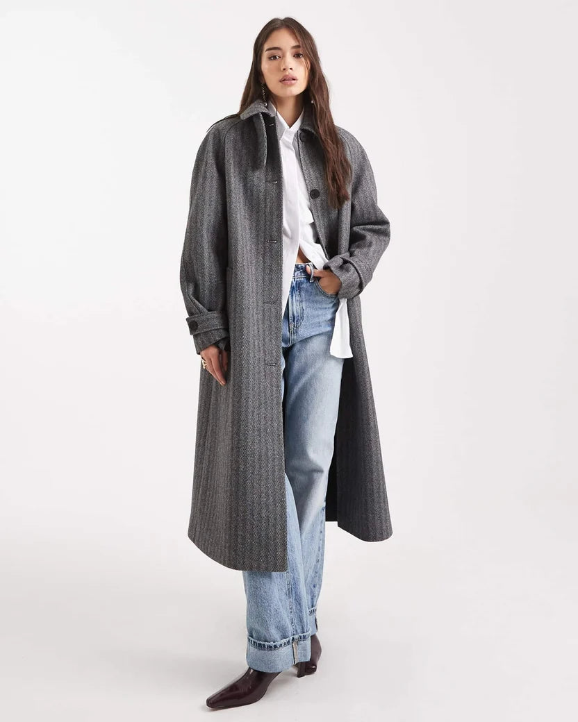 Long Wool Blend Coat