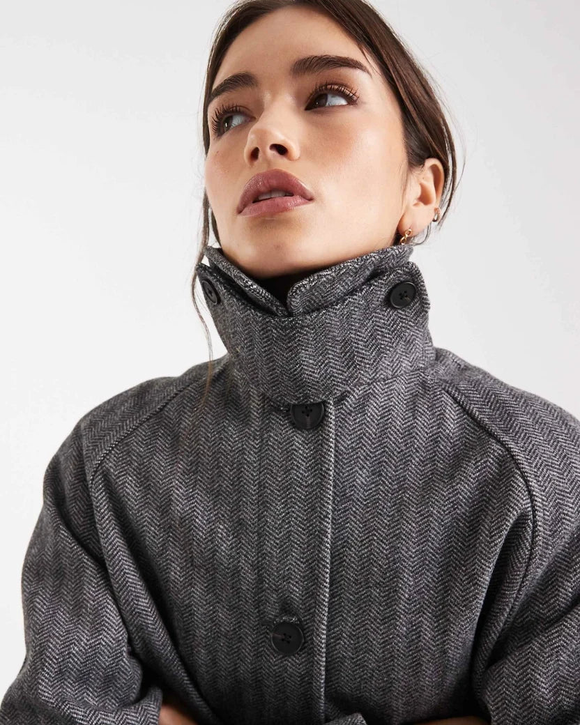 Long Wool Blend Coat