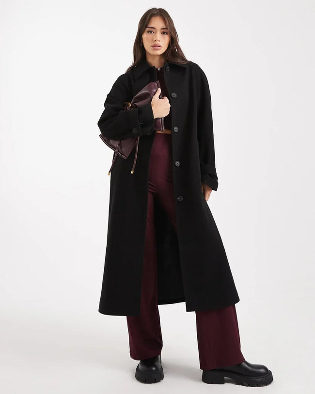 Long Wool Blend Coat Main Image