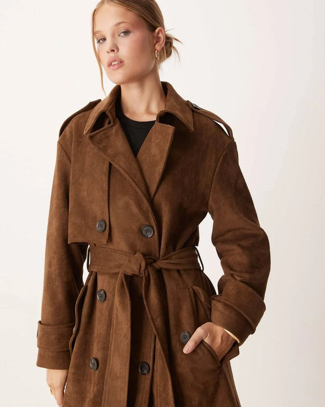 Suede Trench Coat Main Image