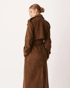 Suede Trench Coat