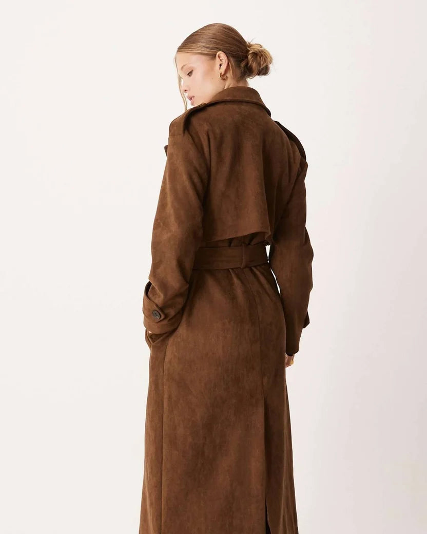 Suede Trench Coat