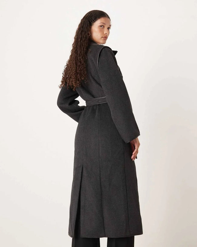 Belted Wool Trench Coat Main Image